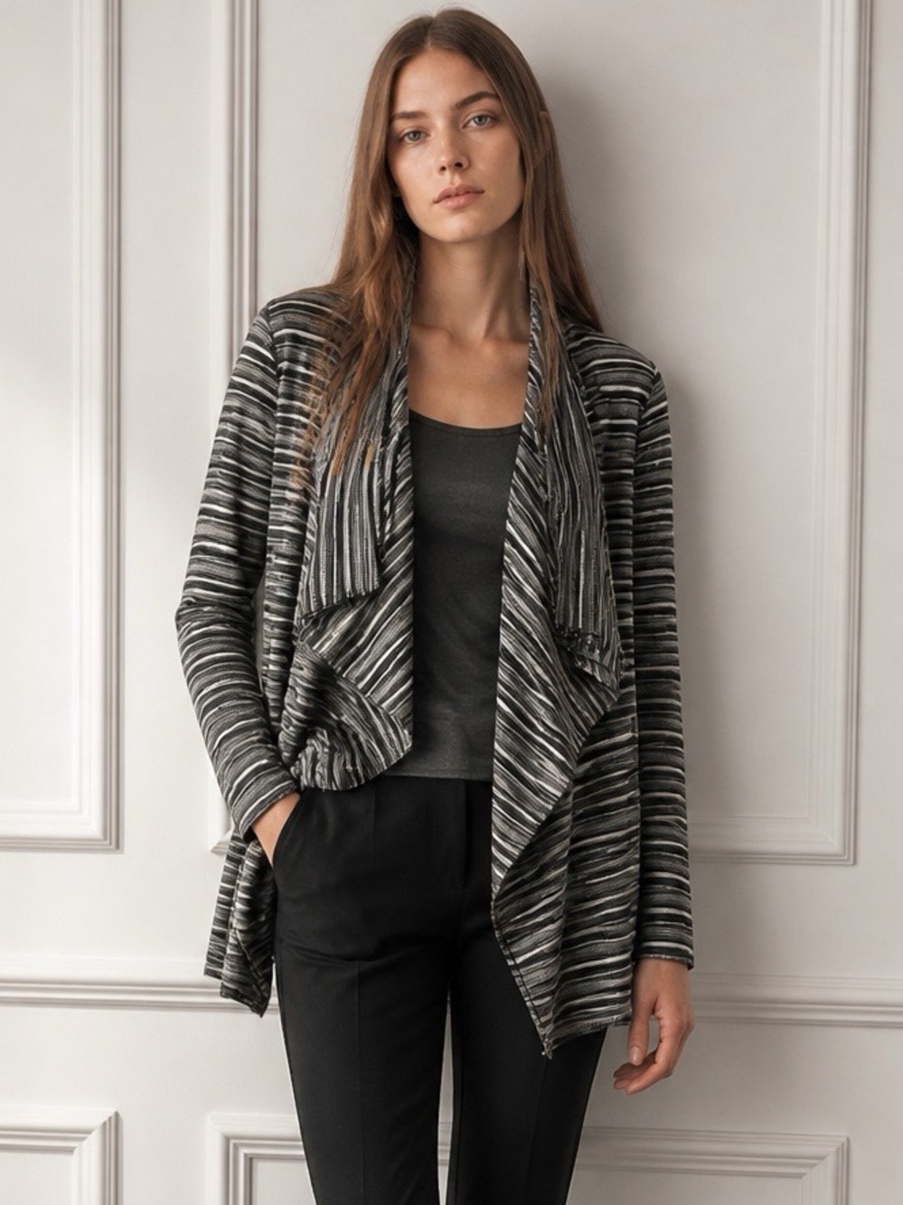O’Neill Open Front Striped Cardigan Size XS